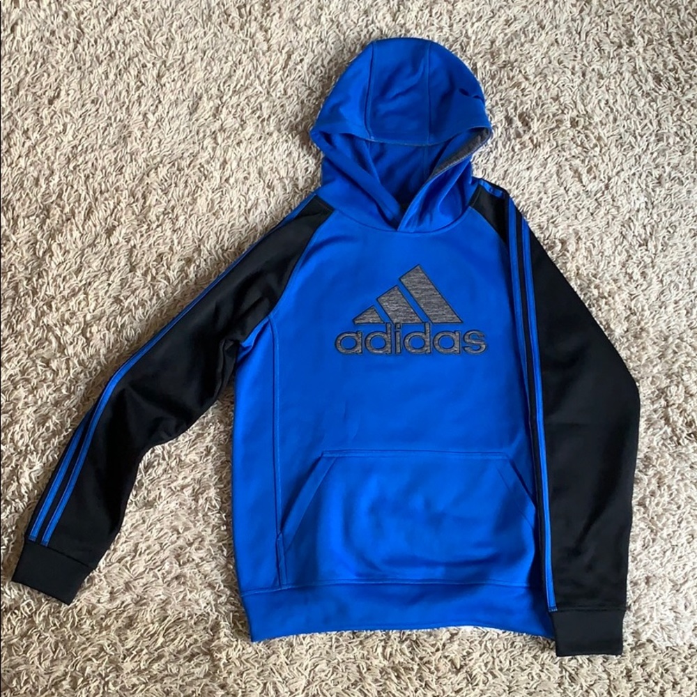 Men’s small Adidas blue black hoodie